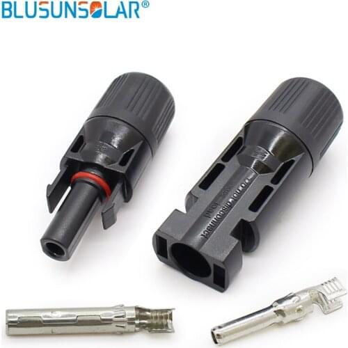 Blusunsolar 100 Pairs Solar PV Connector Solar Panel Connector 2.5/4/6mm2 Solar Cable Connector