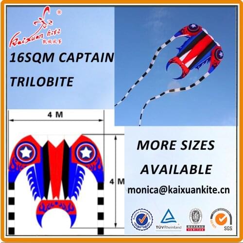 16 sqm Captain Trilobite Kite, soft kite, show kite, Lifter
