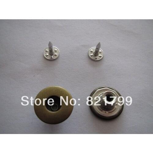 17mm hollow jeans button antique brass color snap button fashion jean button for cloth pants