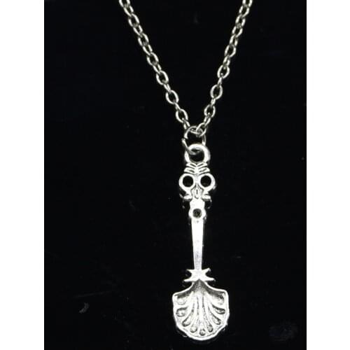 20pcs New Fashion Necklace 33x8mm kitchen spoon Pendants Short Long Women Men Colar Gift Jewelry Choker