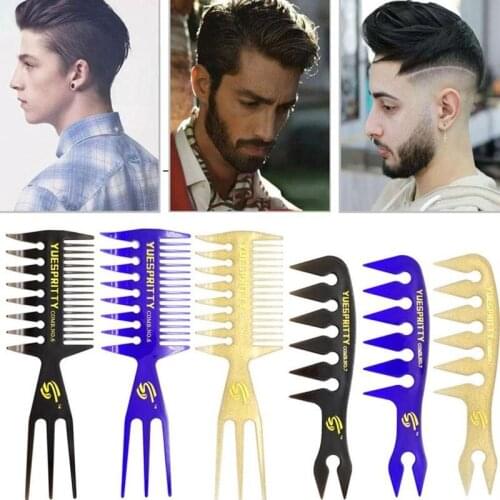 2021 Styling Hair Brush Beard Oil Comb New Mens Retro Oil Head Wide Tooth Comb Beard Template Comb Mens Styling Tool