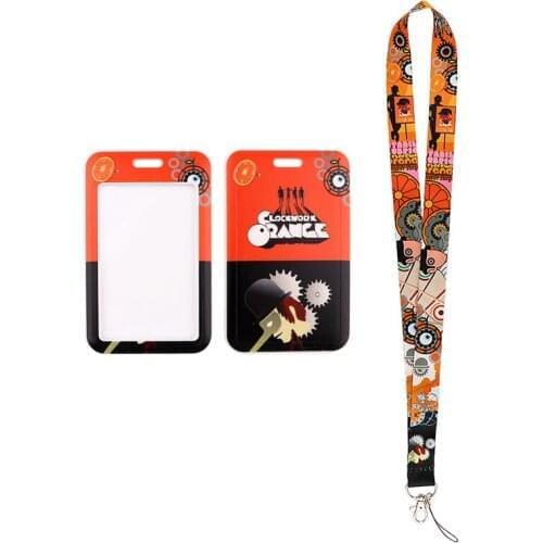 24pcs/lot MD621 DMLSKY Fashion Horror Moive Necklack Lanyard Key Gym Strap Multifunction Mobile Phone With Card Holder Cover