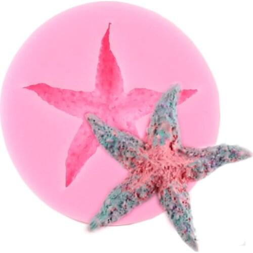 3D Starfish Silicone Mold Candy Clay Fondant Molds Cupcake Topper Cake Decorating Tools DIY Baking Chocolate Gumpaste Moulds