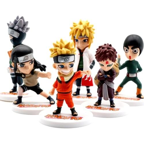 Naruto GK Q Version 6 Models Action Figure Anime PVC 8-12CM Statue Collection Desktop Decoration Sabaku no Gaara Toys For Kids