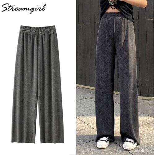 Summer Wide Leg Linen Pants Women High Waist Loose Trousers Wide Summer Casual Yellow Ruffle Pants For Women Cotton Linen Pant