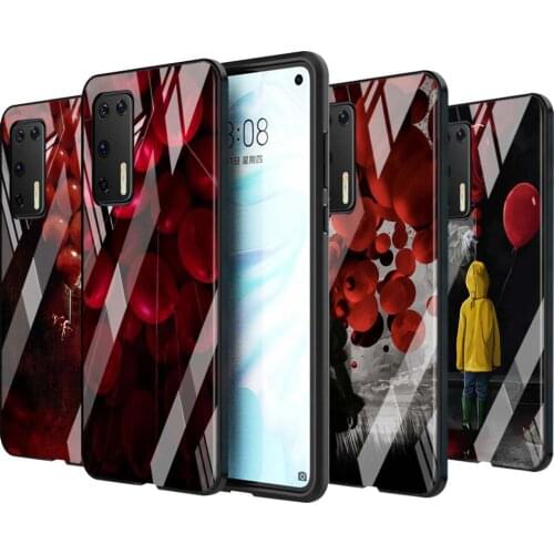 Tempered Glass Cover Shell Luxury Stephen King Pennywise For Huawei P40 P30 P20 P10 Pro Plus Lite 5G 2019 Phone Case