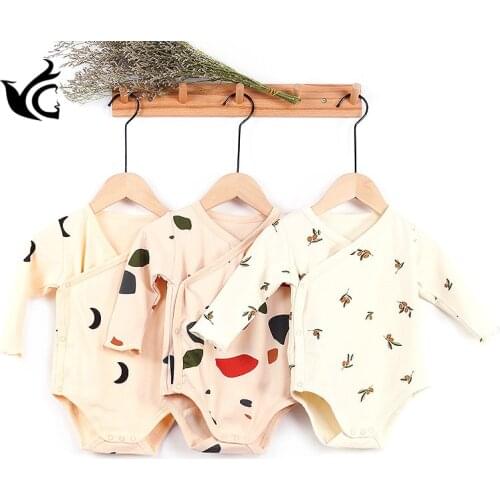 Yg Baby Clothing Four Seasons New Cotton Long Sleeve Jumpsuit Newborn Creeper 0 To 2 Year Old Baby Triangle Pants Jumpsuit