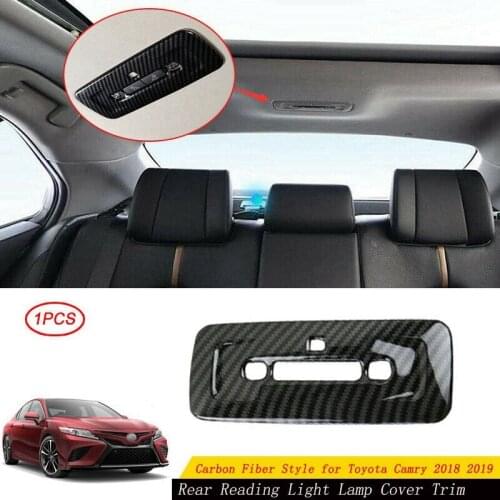 For Toyota Camry 2018-2020 Carbon Fiber Style Rear Reading Light Lamp Cover Trim