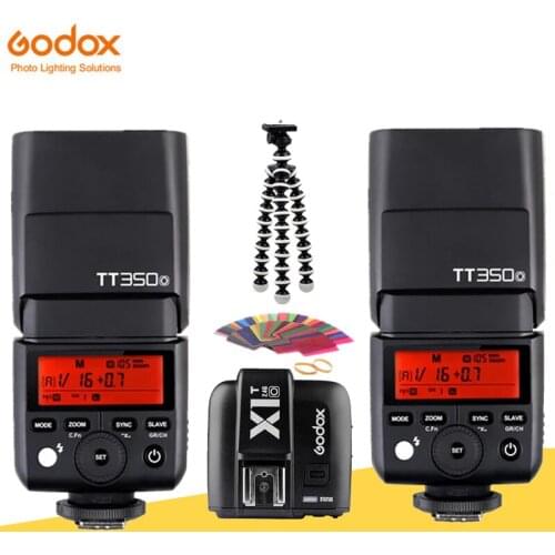 Godox Mini TT350O TT350 Flash Speedlite TTL HSS1/8000S GN36 Camera Flash Pocket lights + X1TO Trigger for Olympus Panasonic