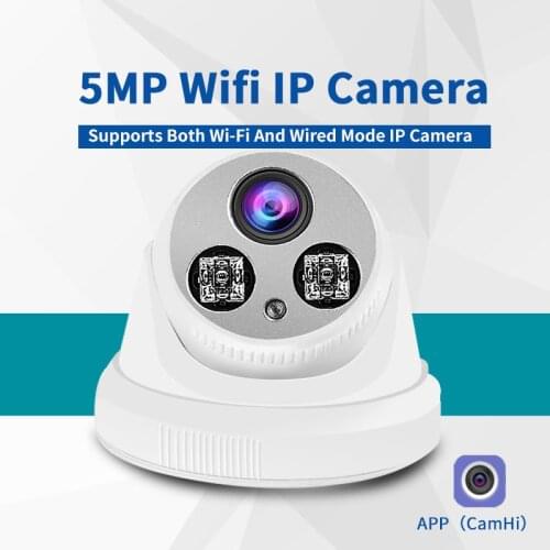 HD1080P 5MP WIFI IP Camera Audio Wireless Onvif CCTV Security Dome Camera IR 20m Night Vision TF Card Slot APP CamHi WIFI