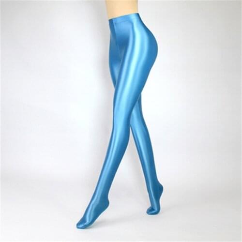 New colour s-3xl satin smooth opaque pantyhose 3 style bright wet tights sexy silk stockings Japanese slim high waisted women