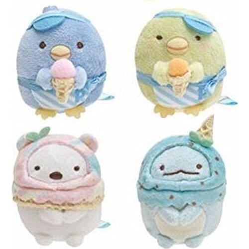 New Ice cream Sumikko Gurashi Plush Keychain Small Pandent Kids Stuffed Animals Toys For Children Gifts 9CM