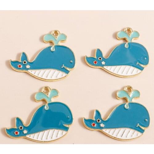 10pcs 29*24mm Summer Ocean Fish Shark Charms for Jewelry Making Necklaces Earrings Pendant Animal Jewelry Findings Accessories