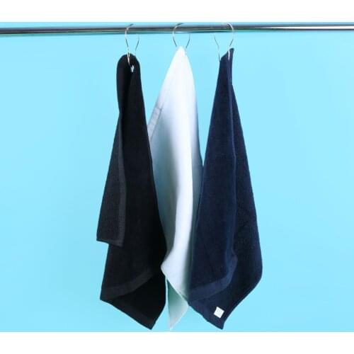 1 Pc Golf Sports Hiking Cotton Towel Washcloth With Metal Carabiner Hook Quick Dry Towels Soft Swimming Towels 40X60cm 3 Colors