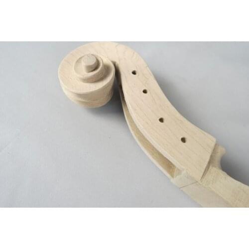 Hand carved maple white cello neck 1/4,,unfinished cello neck