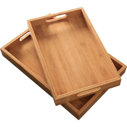 Serving tray bamboo - Great for dinner trays, tea tray, food tray, breakfast Tray, good for parties or bed tray