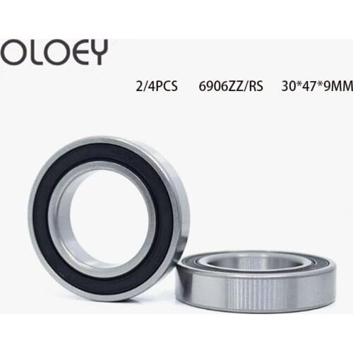 2PCS 6906RS ZZ High-quality Deep Groove Ball Rolling Thin-wall Bearing 6906RS ZZ 30*47*9mm Bearing Steel Material