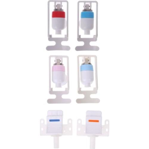 Water Dispenser Replacement Push Type White Plastic Tap Faucet 2 Pcs