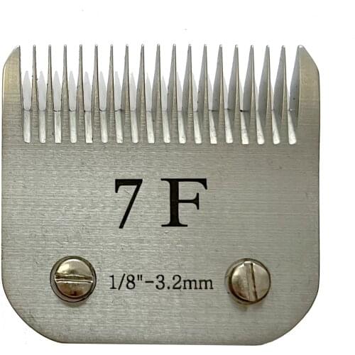 Steel Detachable Pet Clipper Blade 7F 3.2mm 1/8'' Made using high quality Japanese high carbon steel to ensure a longer blade