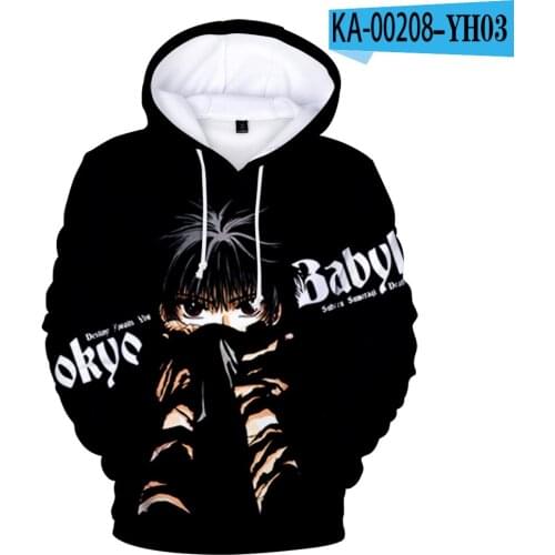 New Harajuku Tokyo Babylon 3D Hoodies Anime Sweatshirt Men Women Casual Hoody Boys Girls Streetwear Sweatshirts Tok Kids Clothes