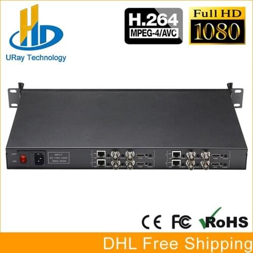 URay H.264 1U Rack HDMI CVBS /AV /RCA To IP Stream Video Encoder HD SD Video Streaming Encoder Hardware H264 RTSP RTSP UDP