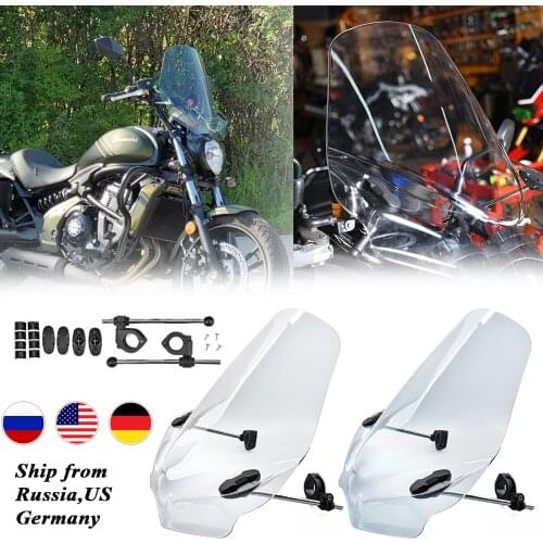 Universal Windscreen Windshield Wind Deflector for Honda Rebel Shadow Yamaha XSR 900 700 V Star Scooter ATV Harley Softail Iron