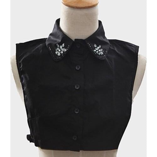 Vintage Chiffon beautiful sexy Womens Fake Collar FemaleGirls Detachable Lapel Shirt Tops Collar Choker Necklace