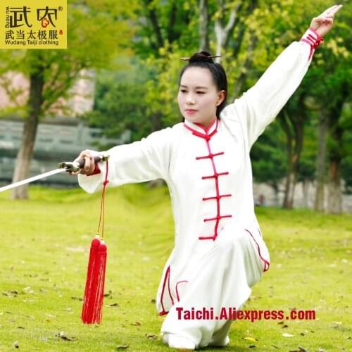 Wudang Men & Women Handmade Linen Tai Chi Uniform Wushu Kung Fu Shaolin Training Suit
