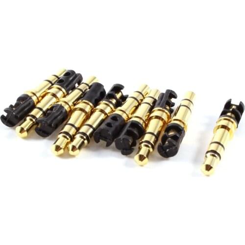 10 Pcs 3.5mm Male Plug 3 Pole Soldering Earphone Audio Jack
