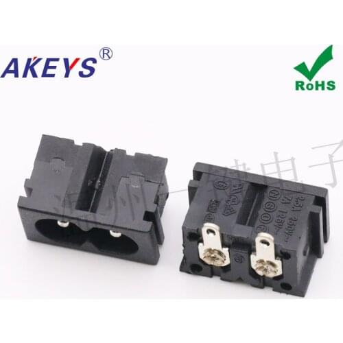 10pcs AC-3pcs AC-019B-B AC power outlet switch Eight-character socket two core two-legged foot Multi-function industrial socket