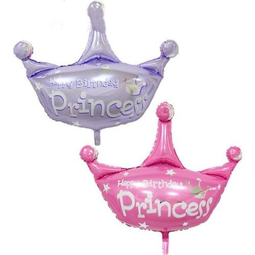 10pcs Giant Queen Crown Princess Foil balloons Happy Birthday Party Decoraions Wedding Engagement baby shower party Suppliers