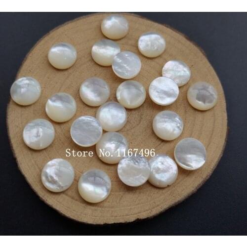 100pcs/lot 10mm Round Cabochon Mother Pearl Shell Natural Round Pink Mother of Pearl Shell MOP for DIY jewelry
