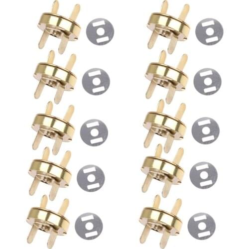 10x Magnetic Snap Buckle For DIY Clasps Closure Handbag Purse Bags Accessories E56C