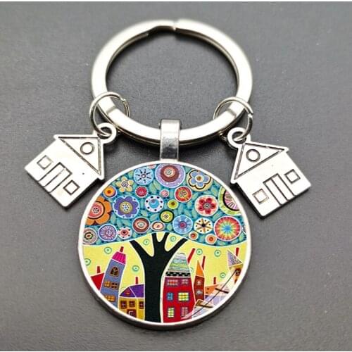 Keychain punk jewelry with new house