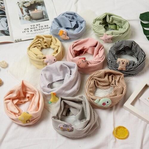 Kids Cartoon Scarf Cotton Baby Scarf Autumn Winter Boys Girls Scarves Infant Neck Ring Collar Fashion Warm Collar For Girls