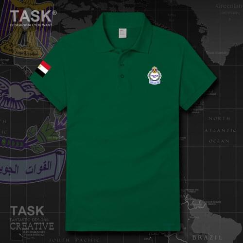 Air Force Egypt EGY Egyptian EG casual jerseys t shirt Brand New Cotton Short Sleeve Polo shirt mens Solid Slim Fit Streetwear