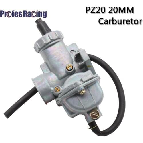 PowerMotor PZ20 20mm Motorcycle Carburetor Carb For 50cc 70cc 90cc 110cc 125cc 135 For Kazuma ATV Quad Go Karts Moped SUNL HK110