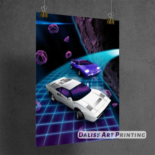 Canvas Anime 80s super cars Pictures Home Decoration Paintings Poster HD Prints Wall Art Modular Living Room Framed