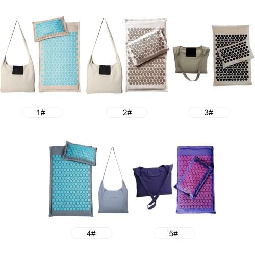 Massager Yoga mat Acupressure Massage Mat & Pillow Set Neck Pain Relief Muscle Relaxation Back Neck Cushion Kit Massage cushion