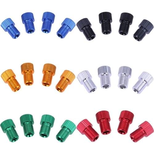 4pcs Presta to Shrader Bicycle Road Bike Valve Adapters Converters Pump Road Racing Bike Inner Tube Tools Bicycle Accessories
