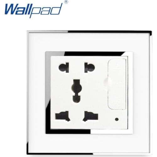 5 Pin Socket With 2 Usb Port 5V 3100mA Wallpad Luxury Wall USB Charger Universal Power Outlet Mirror Acrylic Panel Tomada