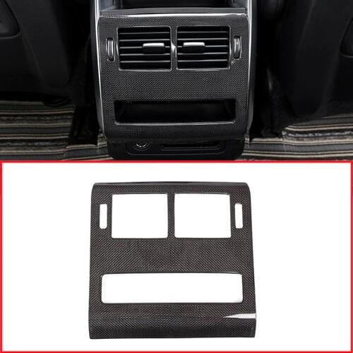 Real Carbon Fiber For Landrover Range Rover Sport RR Sport 2014-2017 Rear Row AC Outlet Frame Cover Trim
