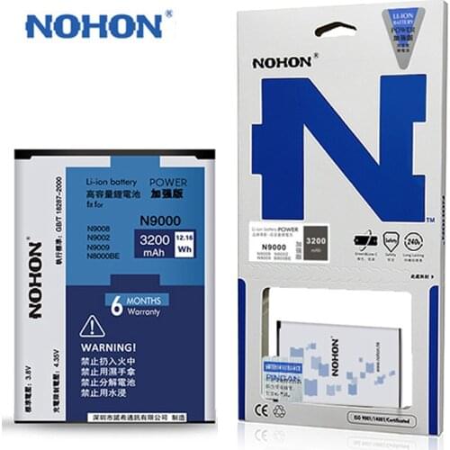 NOHON Battery For Samsung Galaxy Note 3 4 Note3 NFC Note4 N9000 N9006 N9005 N9100 N910X N800BE EB-BN910BBE Replacement Bateria