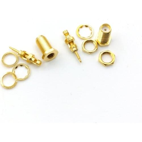 100PCS RP SMA Female Crimp Connector for Coaxial RG178 Cable