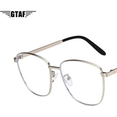 Popularity Vintage Ultra Light Square Big Frame Solid Color Flat Glasses Black Thin Frame Personality Women Man Reading Glasses