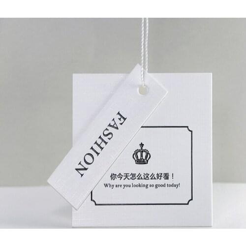 Custom Hang Tags 400gsm Coated Paper Clothing Hangtag Custom Printing Garment Tags gold silover gold foil hangtag