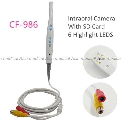 Super Cam Intraoral Camera CF-986 With SD Card & 6 Highlight LEDS Without Screen Oral camera dental camera