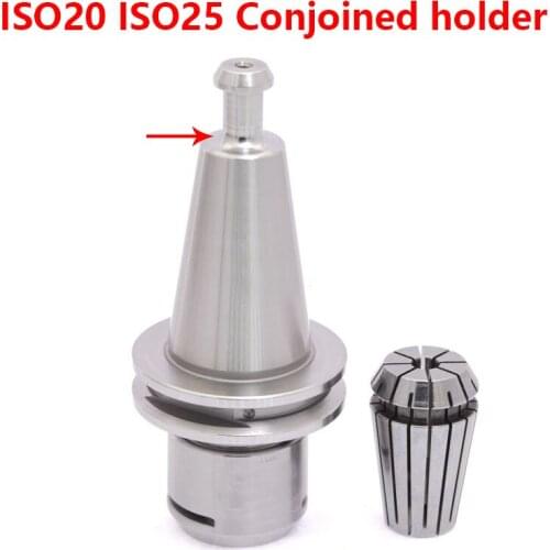 Precision 0.002 ISO20 ER16 ER20 ISO25 ER20 35L integral collet chuck siamesed tools holder CNC engraving machine carving