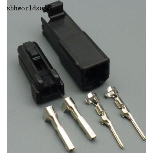 Worldgolden 5/30/100sets 2 Pin/way Car Door Lamp Connector License Plate LED lights Plug For Audi Volkswagen Skoda 4B0 971 832