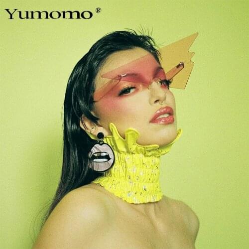 YUMOMO Irregular Triangle Sunglasses Women Personality Steampunk Sun Glasses Men UV400 Driving Punk Stylish 2021 Eyewear